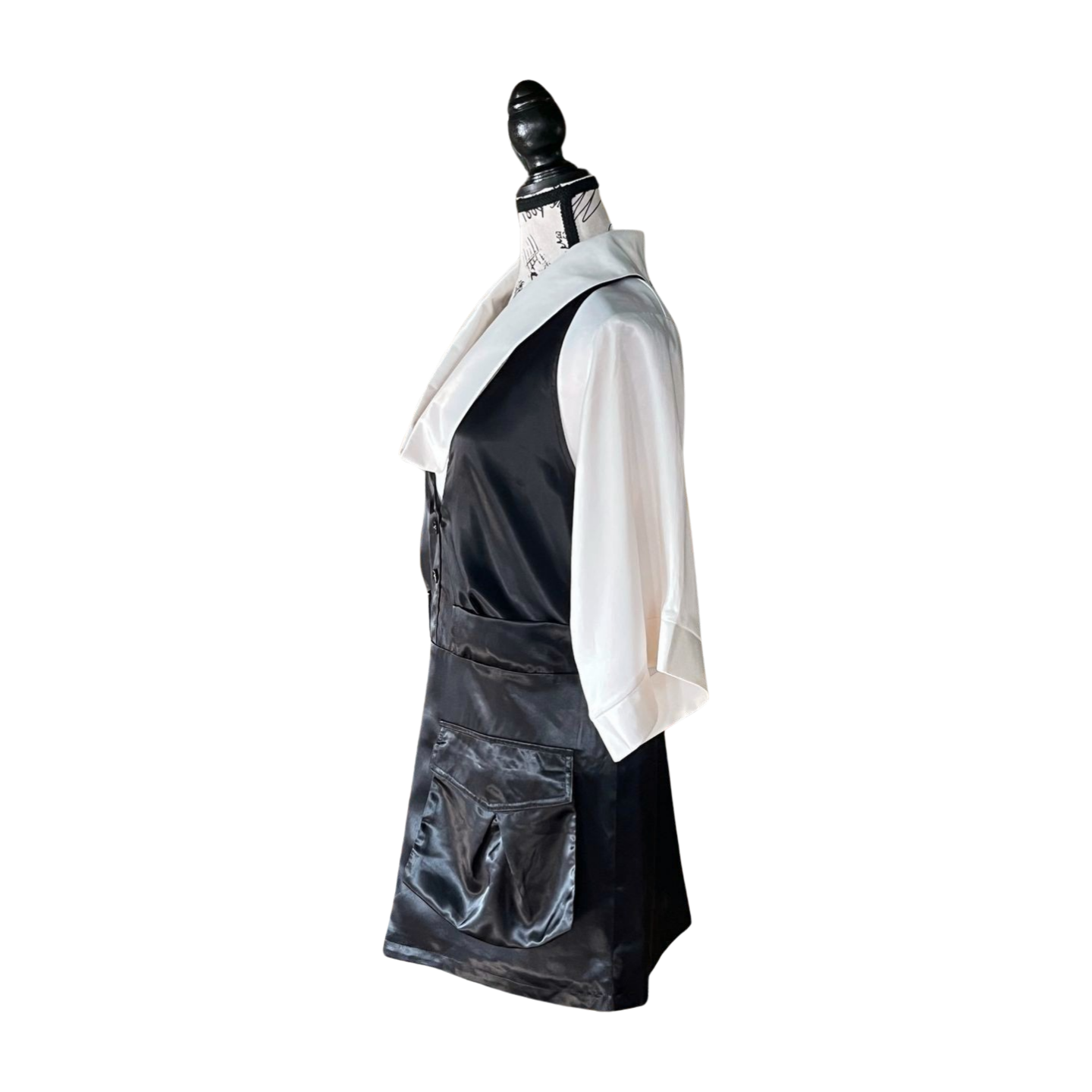 Vintage C. 2000-2002 Anna Sui Black 100% Silk Dress Made In Italy — M
