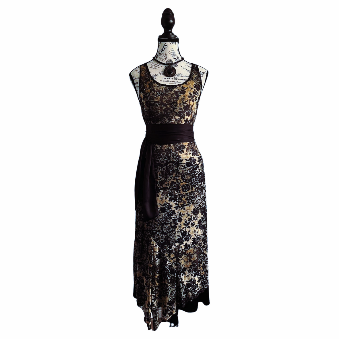 Sheer Baroque Mesh Dress — 1990s — One size