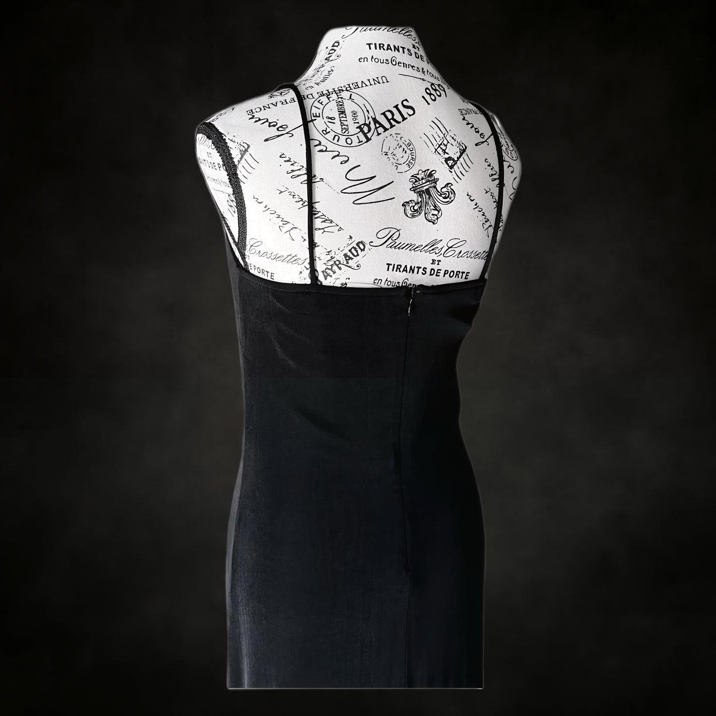 Vintage Joseph Ribkoff Slinky Black Maxi Dress — 1990s, S-M