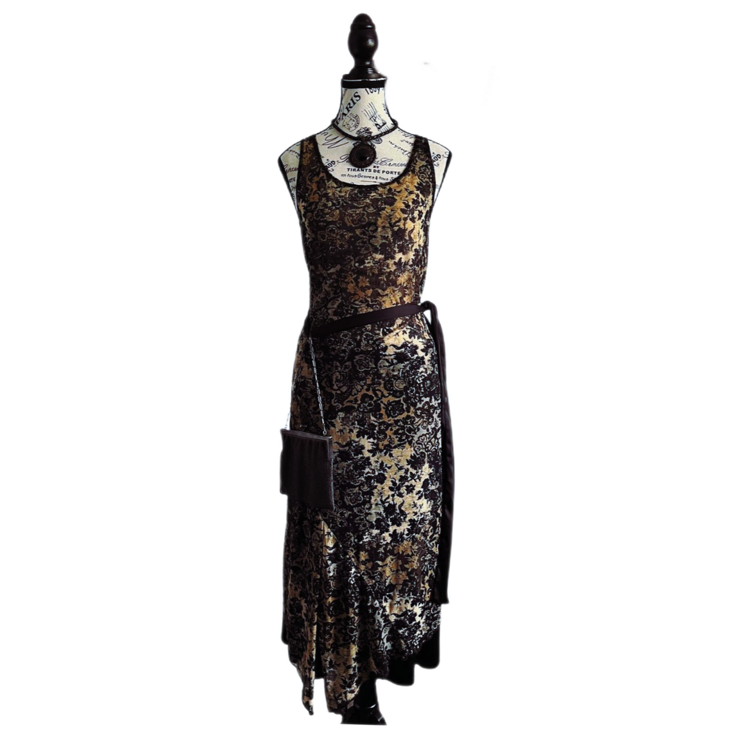 Sheer Baroque Mesh Dress — 1990s — One size
