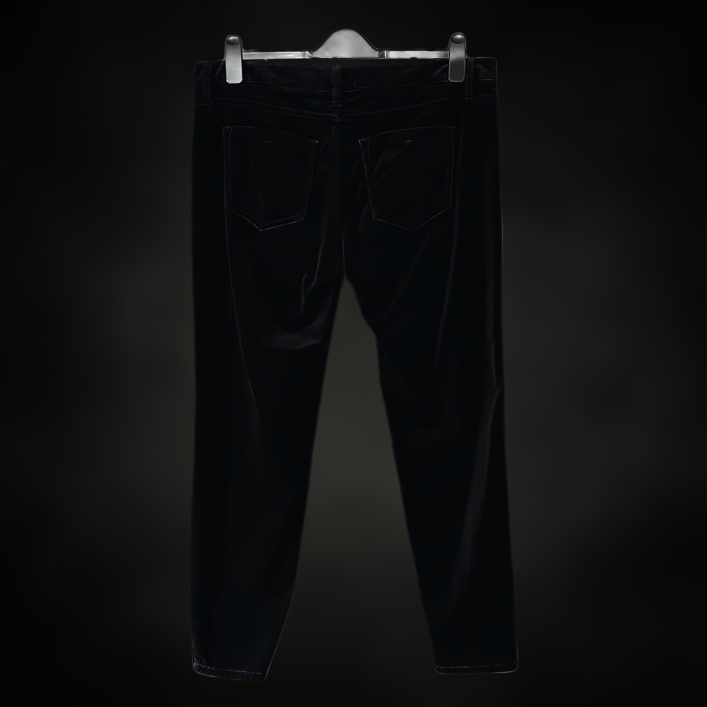 Vintage Banana Republic Black Velvet Pants — 1990s/2000s Structured Velvet Trousers, L