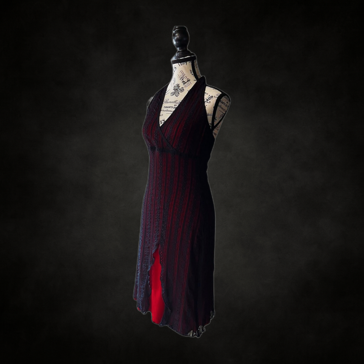 Cruella Montréal Halter Lace Slip Dress — 1990s/2000s, S-M-L