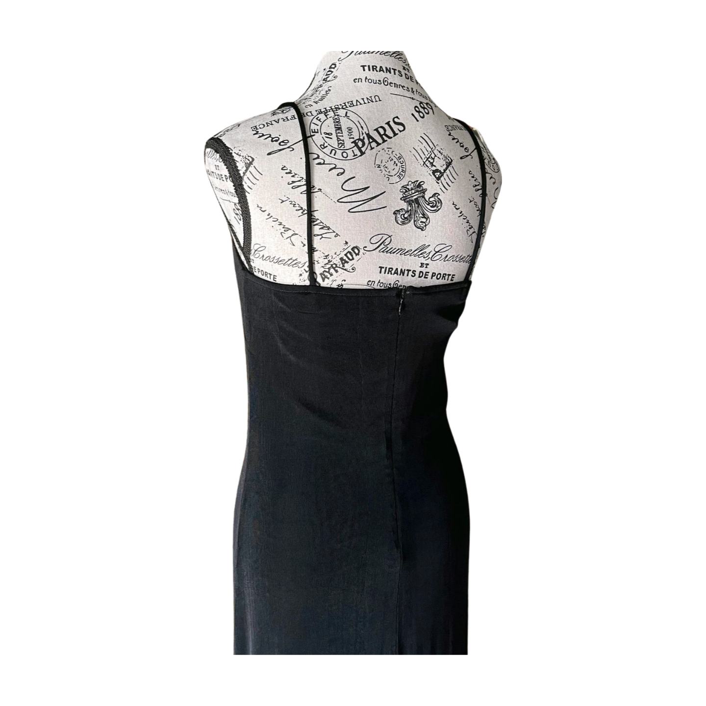 Vintage Joseph Ribkoff Slinky Black Maxi Dress — 1990s, S-M
