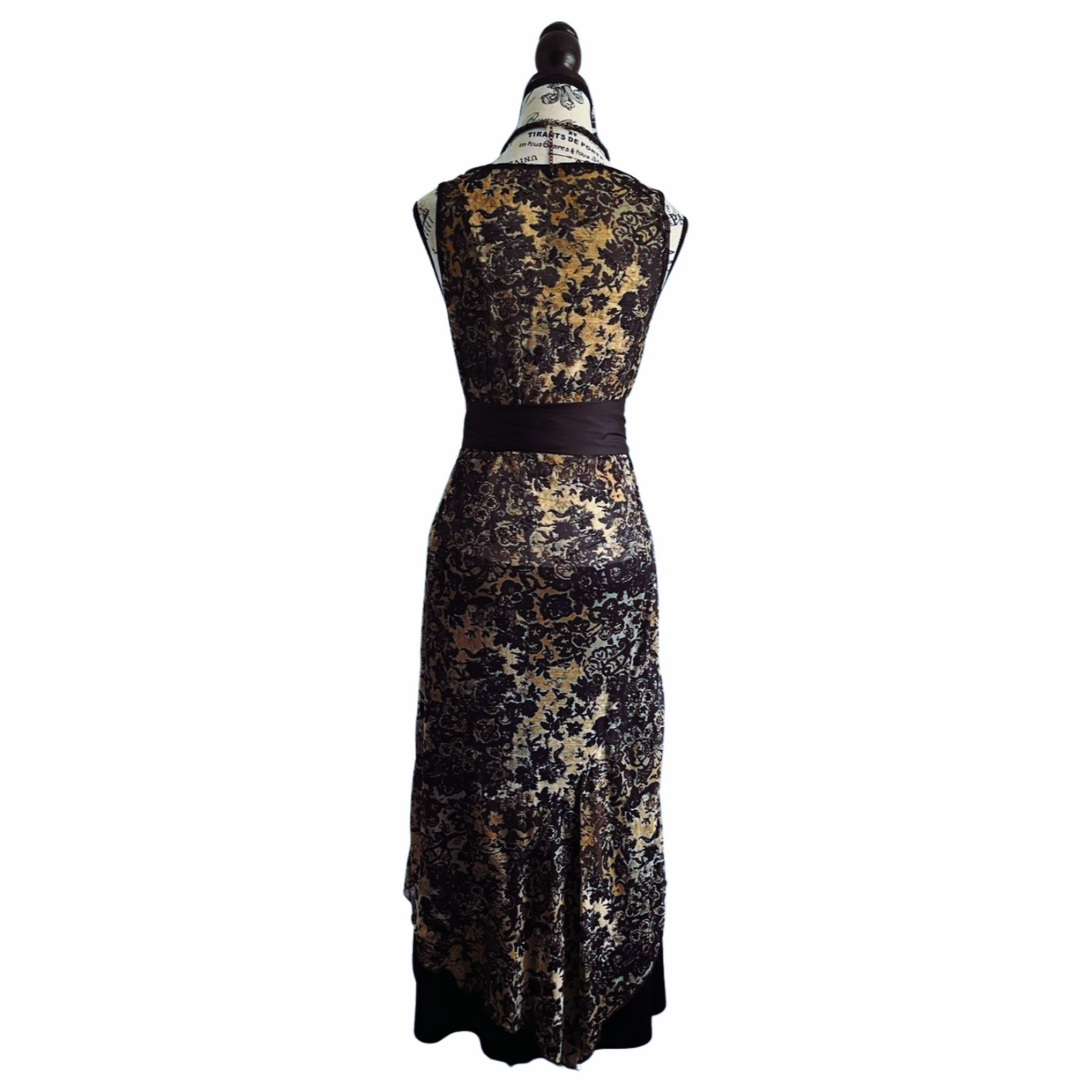 Sheer Baroque Mesh Dress — 1990s — One size