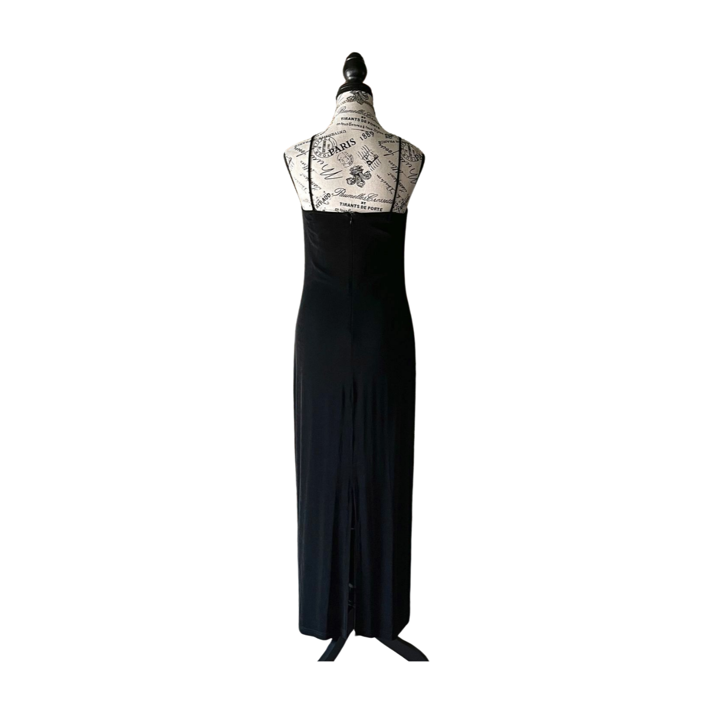 Vintage Joseph Ribkoff Slinky Black Maxi Dress — 1990s, S-M
