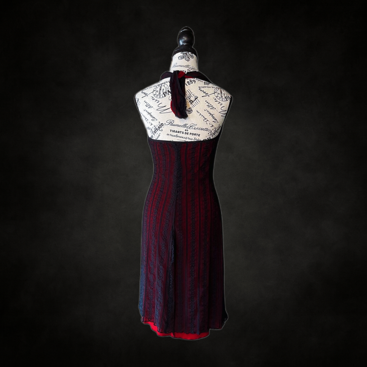 Cruella Montréal Halter Lace Slip Dress — 1990s/2000s, S-M-L
