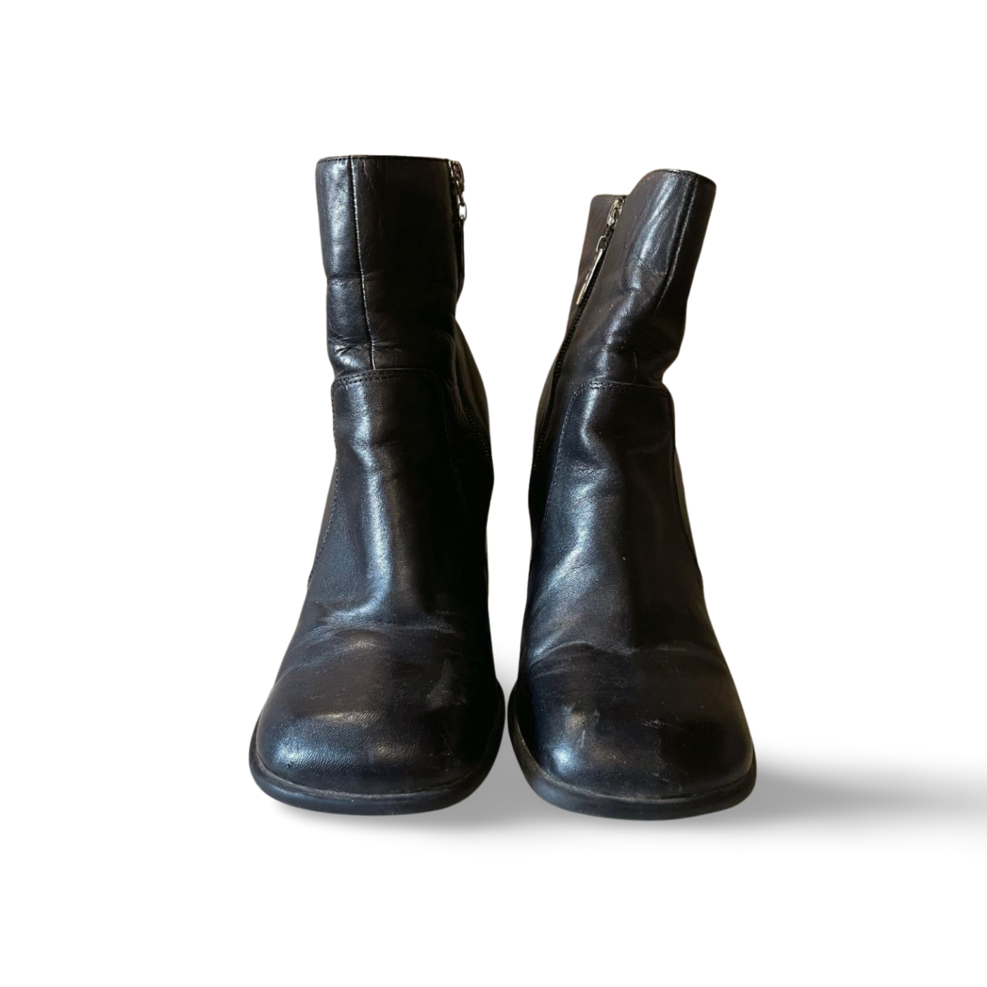 Tommy Hilfiger Vintage 90s Leather Ankle Boots – Black – US 9