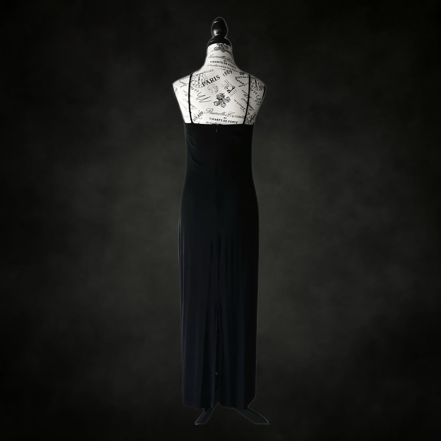 Vintage Joseph Ribkoff Slinky Black Maxi Dress — 1990s, S-M