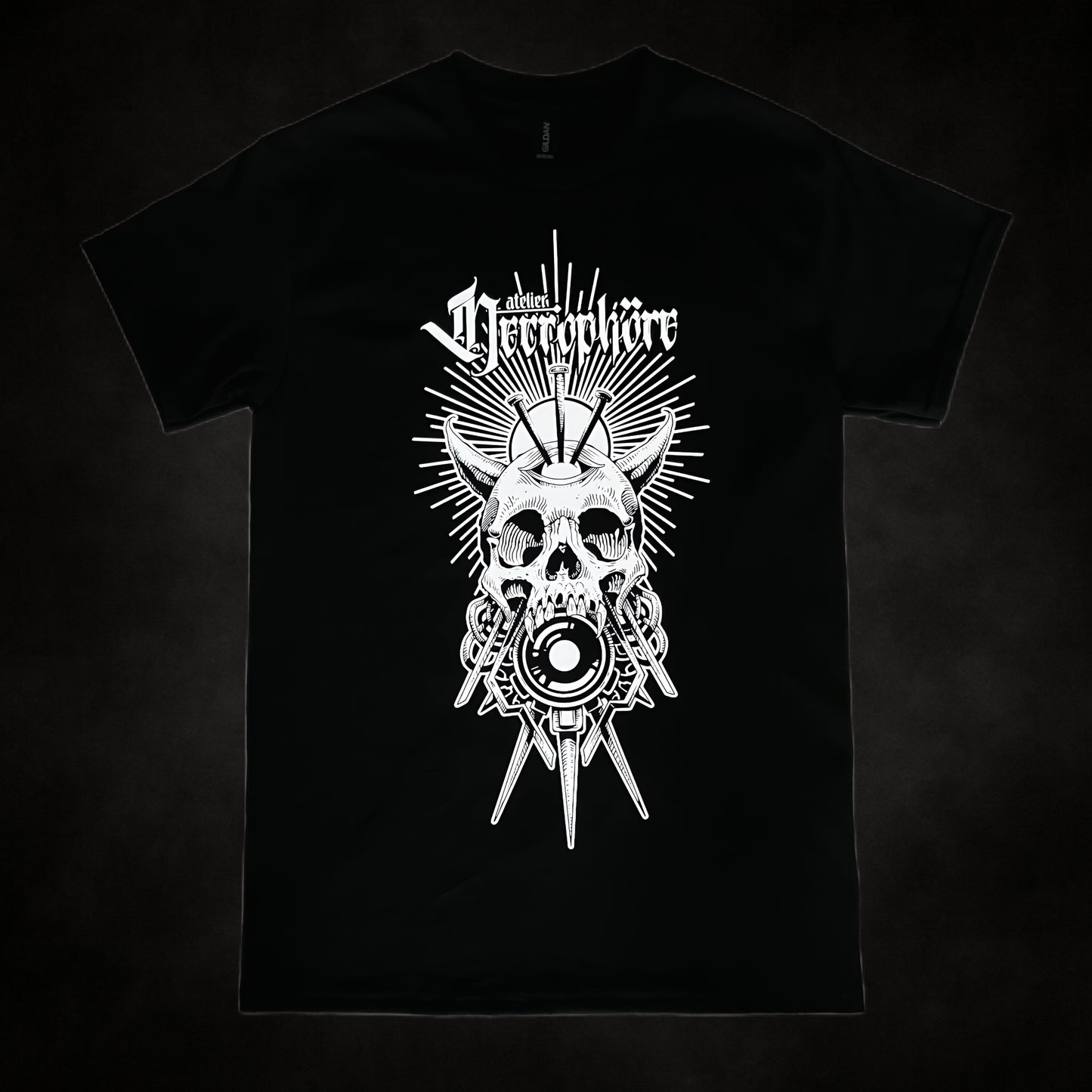 Atelier Logo Tee A limited in-house graphic with occult detailing — crisp print on heavy black cotton blend.