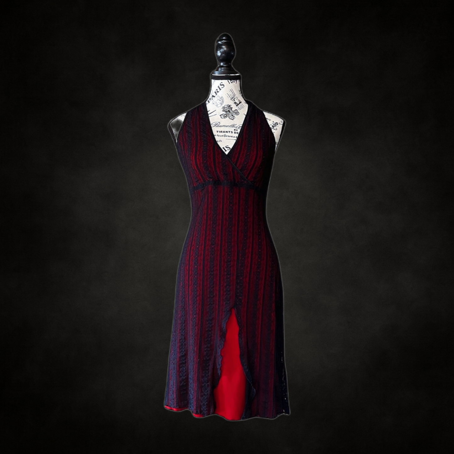 Cruella Montréal Halter Lace Slip Dress — 1990s/2000s, S-M-L