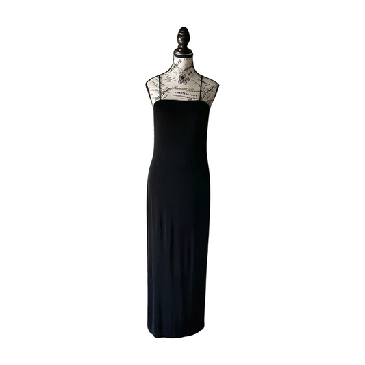 Vintage Joseph Ribkoff Slinky Black Maxi Dress — 1990s, S-M