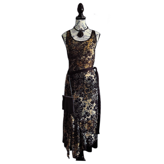 Sheer Baroque Mesh Dress — 1990s — One size