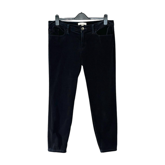 Vintage Banana Republic Black Velvet Pants — 1990s/2000s Structured Velvet Trousers, L