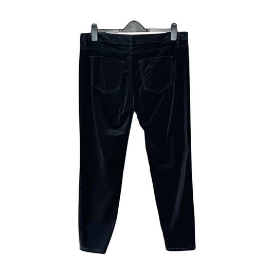 Vintage Banana Republic Black Velvet Pants — 1990s/2000s Structured Velvet Trousers, L