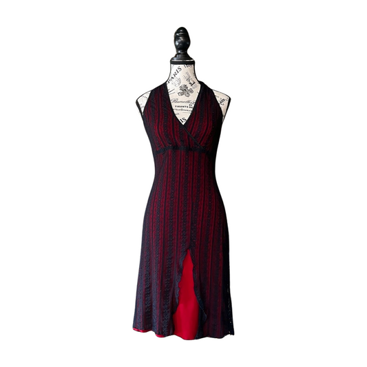 Cruella Montréal Halter Lace Slip Dress — 1990s/2000s, S-M-L